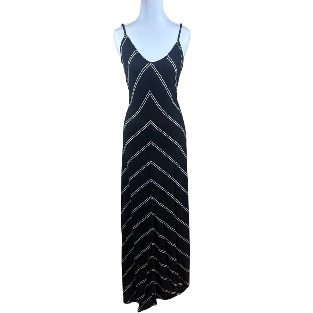 Loft Womens A-Line Striped V-Neck Maxi Sun‎ Dress Small Tall Casual Contemporary